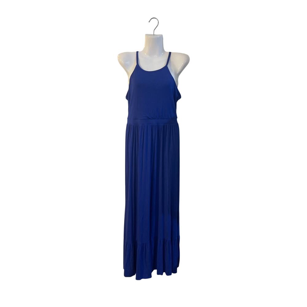 Old Navy Sleeveless Jersey Royal Blue Maxi Dress SZ S Flowing Summer Wear Resort